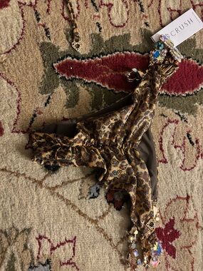 CRUSH Leopard Print Embellished Women’s Bikini Bottom ⭐️ size L- Cheetah print